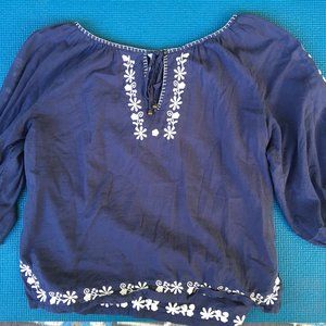 Gauzy blue blouse